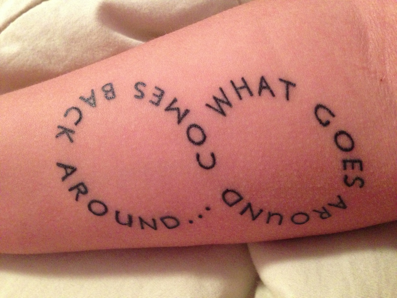 “What goes around comes back around” done in Gloucester,MA; compass rose ; done by James LaCroix