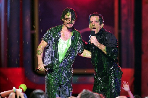 Funny Moments: 17 years ago, on April 2, 2005, Johnny Depp was completely slimed on stage during the