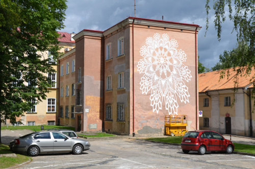 cross-connect: NeSpoon is a street artist from Warsaw, Poland. Her artistic focus is on the intricat