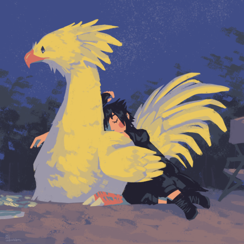 katribou:oh to snooze on a chocobo