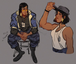 noszle: Who would have guessed that I love Pharah? *scoots the metric ton of Samus fanart behind me* Anyway, what if she just cracked her knuckles all the time. Not in a threatening way, just absentmindedly. 