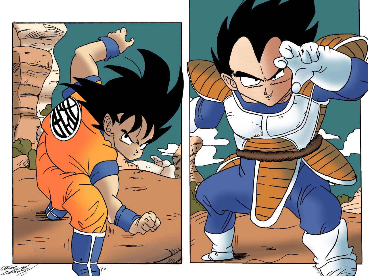 SSB Goku VS SSB Vegeta Manga (Colored) | DragonBallZ Amino