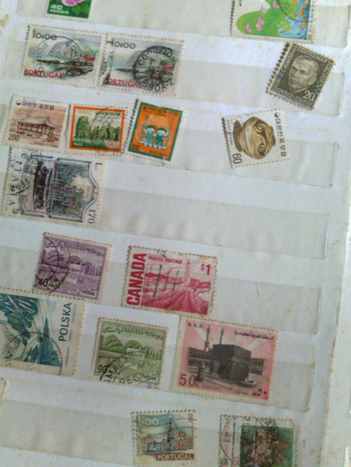 an old stamp collection