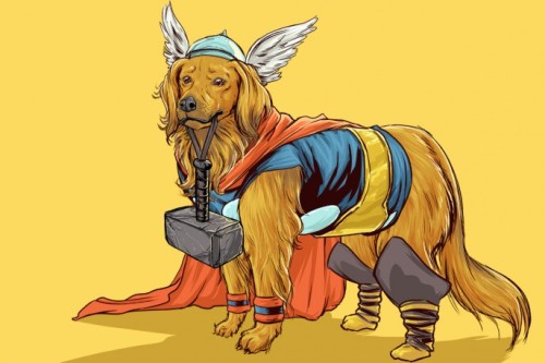 geek-art:  #geekart Dogs of the Marvel Universe by Josh Lynch. Hell ! Why not ? More Marvel dogs here http://www.geek-art.net/josh-lynch-dotmu-dogs-of-the-marvel-universe/