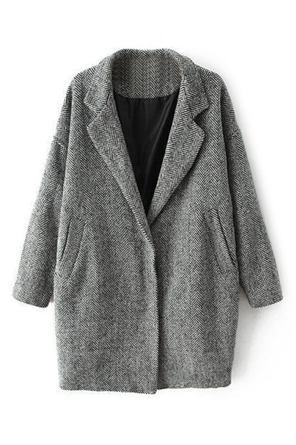 urbancatfitters:loose grey coat by romwe