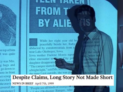 traiteurr:The X Files + The Onion Headlines pt 2/? 