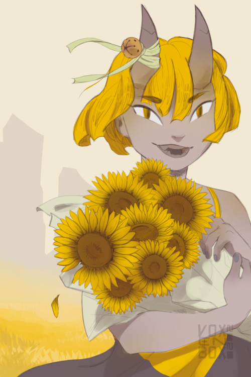 Huevember - 4 - Sunflowers and DaisyThe flower stand is closed. You find yourself standing to the si