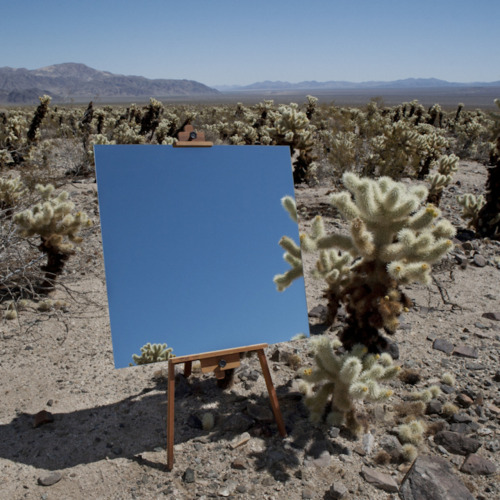 asylum-art:  Photographs of Mirrors on Easels that Look Like Paintings in the Desert by Daniel Kukla 