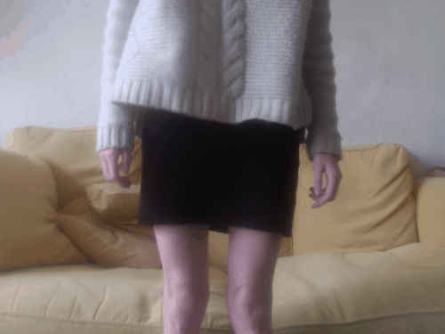 I&rsquo;m wearing my very comfy jumper and very stretchy tube skirt today. Gonna drink lots of t