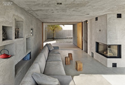 interiordesignmagazine: A View To A Thrill: Swiss Alps Bring Drama to Vacation House by Wespi de Meu