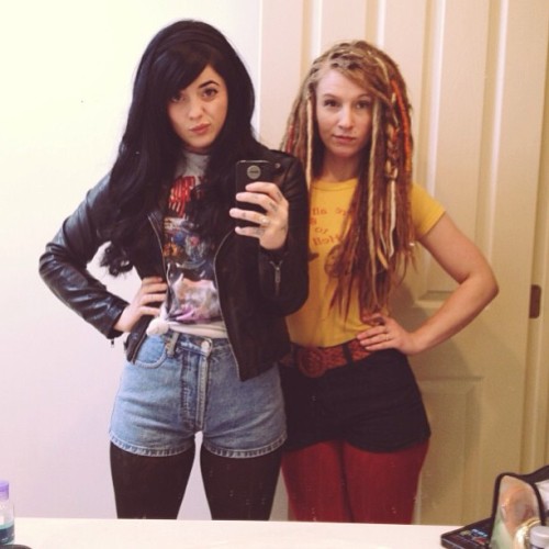  ohnoradeo I let @damselsuicide and @lasssuicide dress me today. Feeling pretty tough.  