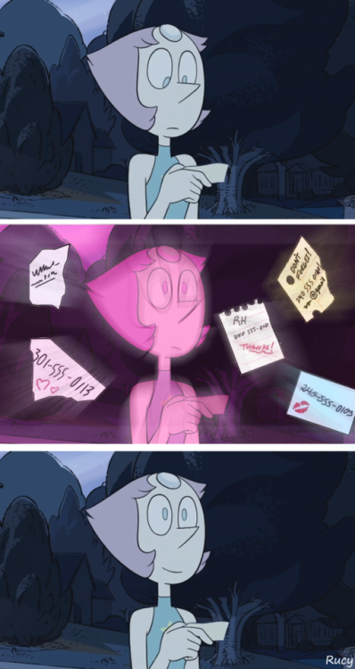 barbara-lazuli:paganinpurple:itsluxyr:Mm… Pearl??This means that when S gave Pearl her number