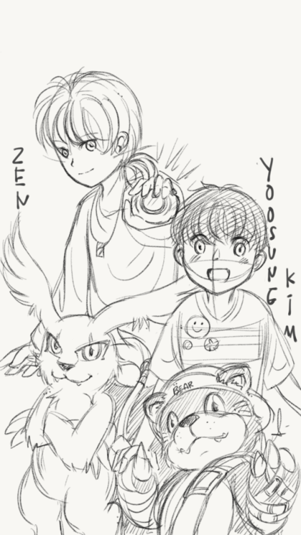 agiaputri - Mystic messenger x digimon AUIf only they were...