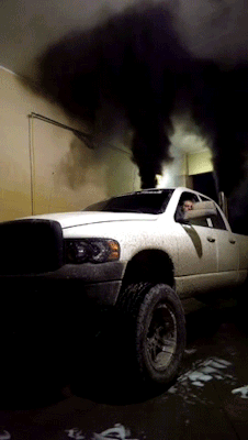 tombstone-actual:  gray-firearms:  That car has demons coming out of it  that truck needs an oil change  