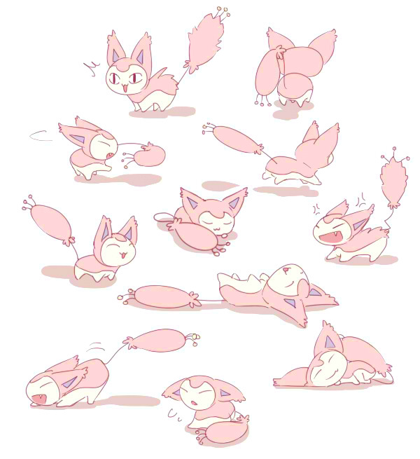 cherrimut: Skitty is very pink and I want like 100 of them   the cutest pokemon ever