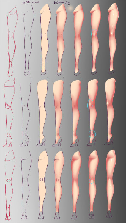 anatoref:  Drawing Legs  Row 1: Left, Right  Row 2Row 3Row 4 (Source Unknown)Row 5Row 6Row 7 