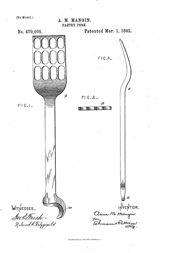 lagonegirl:    ANNA M. MANGIN: INVENTED THE PASTRY FORK IN 1891 For all those who