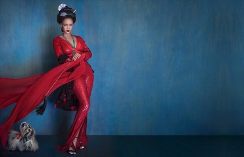 cfensi: Chen Man’s photo of Rihanna here is a tribute to this painting by Tang Dynasty artist Zhou F