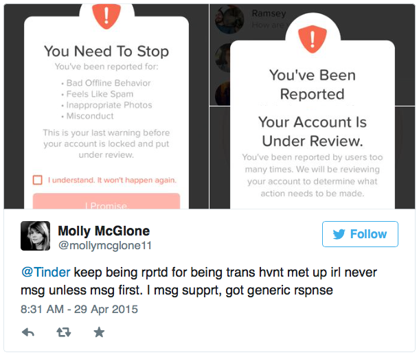 micdotcom:  Tinder is allegedly banning users for being transgenderTransgender users