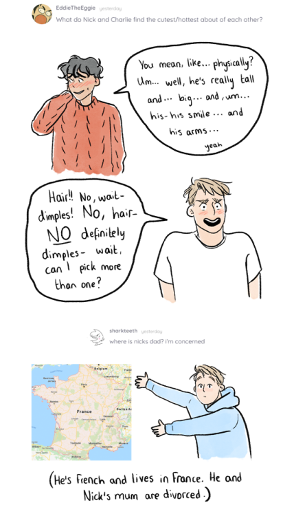 heartstoppercomic:There are a couple more questions/answers over on Tapas! I couldn’t fit them into 