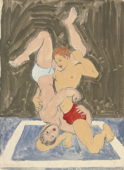 Sex Duncan Grant (British, 1885-1978), Wrestlers, pictures