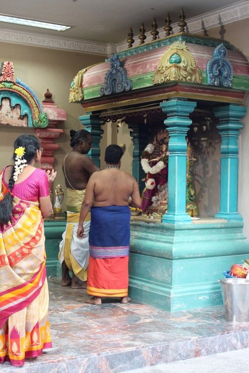 Nataraja Shrine and brahmana priests, Sri Mahamariamman Temple, Kuala Lumpur, Malaysia