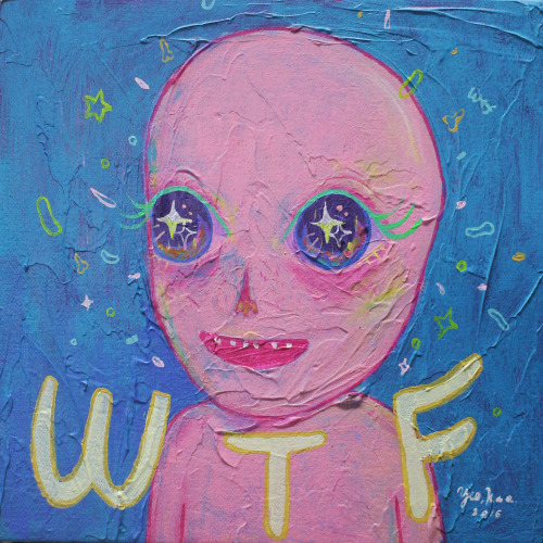 hahahaha&hellip; wtfAcrylic on Canvas8″ x 8″2016@yeokaa