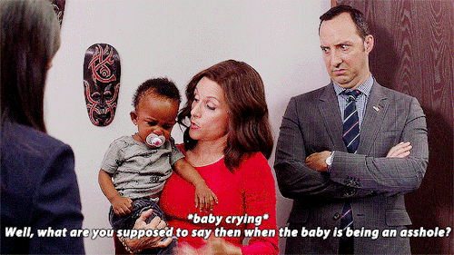 veepdaily:Mom, you cannot tell the baby “N-O”. “N-O” is a negative rejoinder. We don’t want to const
