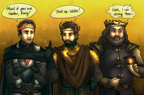 Baratheon bros! Because they are all kind of terrible but I love them so (also I have listened to th