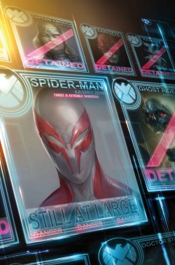 ladyila:  SPIDER-MAN 2099 #15 PETER DAVID (W) • WILL SLINEY (A) Cover by FRANCESCO MATTINA CIVIL WAR II TIE-IN! • MIGUEL and his allies race the clock to save CAPTAIN AMERICA from certain doom. • But the mysterious new CEO of ALCHEMAX has called