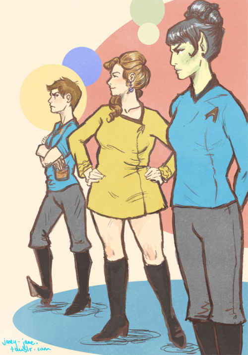 janey-jane:Lady Trek with sweet 60′s hairstyles? don’t mind if i do.