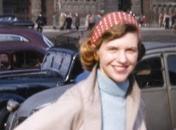 lovingsylvia:  Got some Sunday goodies for you! ;) Sylvia Plath photographed in front of Notre Dame, Paris, in 1956! *** ©Copyright The Lilly Library, Indiana University, Bloomington, Indiana 