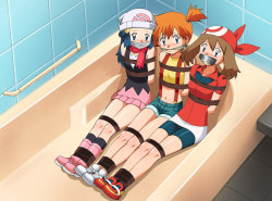 grosslyabnormal:  Three Poke-Beauties in a bathroom by songokussjsannin8000