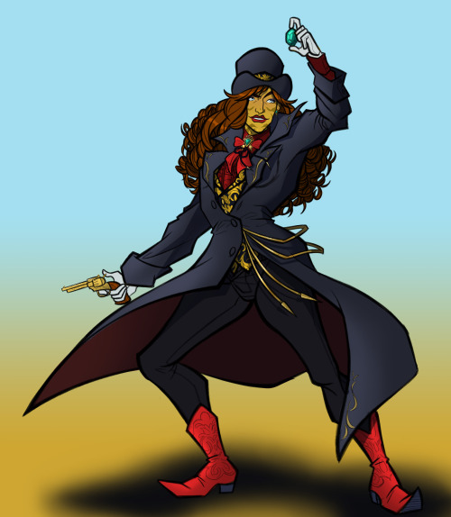 Commission for a client on twitter of his Goliath snake oil sales-woman warlock Rhila!  If you 