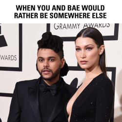 #grammys #grammy awards #2016 #bella hadid #the weeknd #red carpet