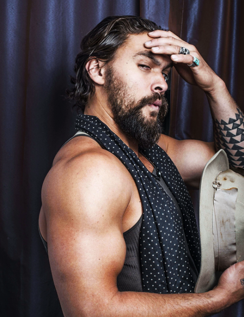mancandykings:“I think I’d be in a whole worse place if I didn’t have a beautiful wife and children. I’m very thankful for my family. They keep me in the sky but they also keep me grounded.” – Jason Momoa