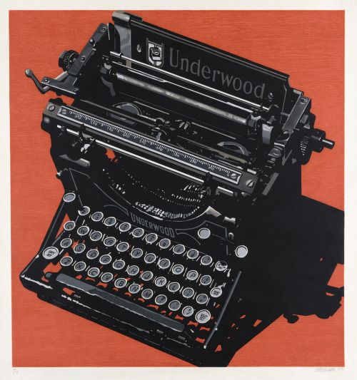 thunderstruck9:  Robert Cottingham (American, b. 1935), Underwood, 1998. Color woodcut with screenpr