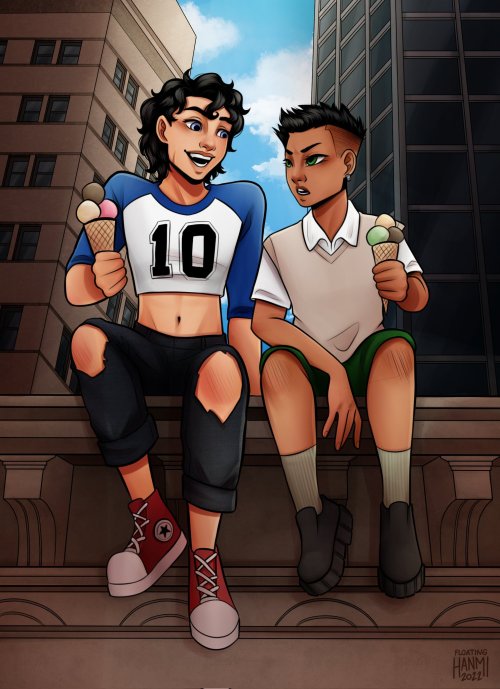 floatinghanmi:jon and damian going to high school together and hanging out and spending