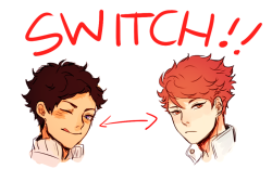 sodap6p:  if akaashi and oikawa swapped bodies 