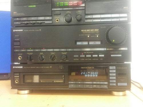 Pioneer Stereo Stack, 1998. Pioneer A-X540 Stereo Amplifier - Pioneer PD-X950M Compact Disc Changer 