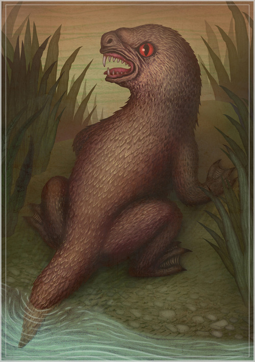 fairytalesandvampires: Bunyip and Yowie - creatures done for the book ‘Mythical Mons