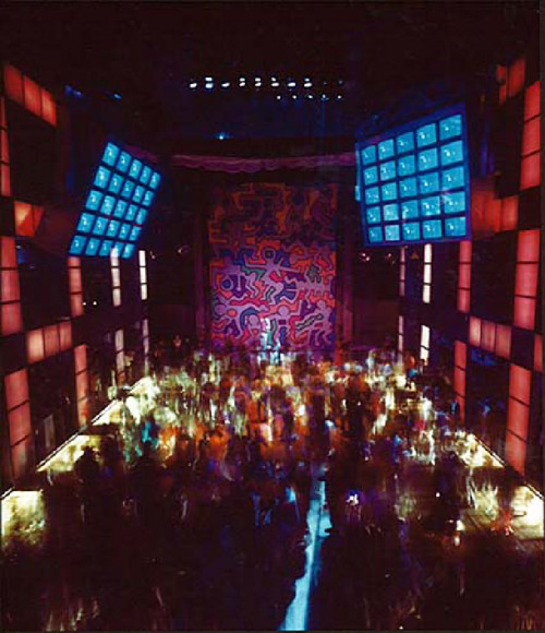 Interior of the Studio 54, 1977-81. New York. Interior Design: Ron Doud, lighting design: Brian Thom