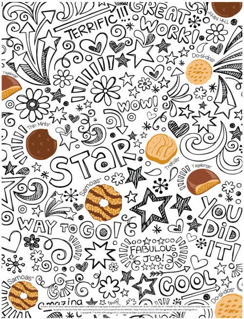 girl scout cookie coloring page