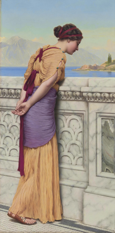 eatingbreadandhoney: Who Can They Be? by John William Godward 1918.