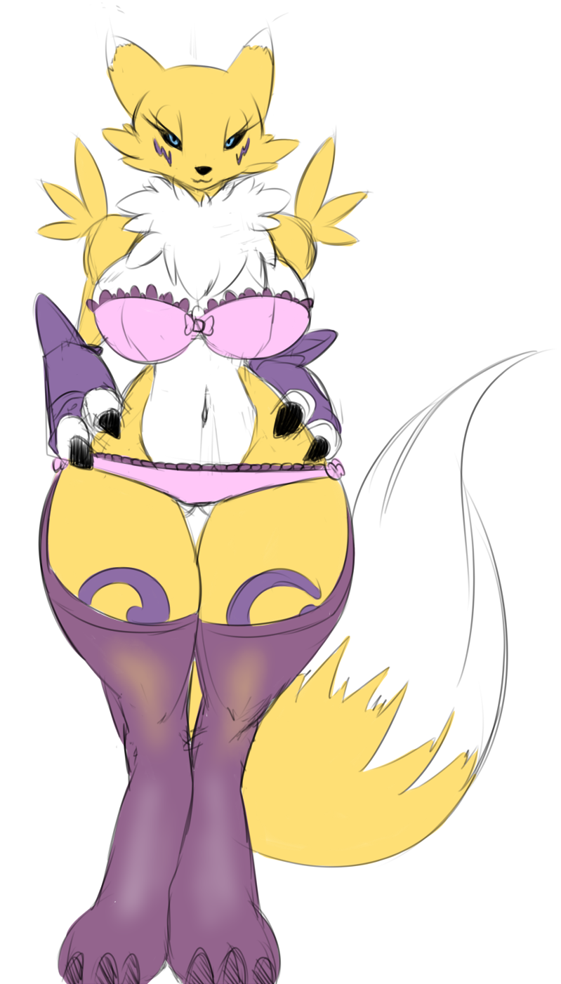 brachybrit:  Renamon CommissionÂ  Still have to finish the last 2 drawings of this