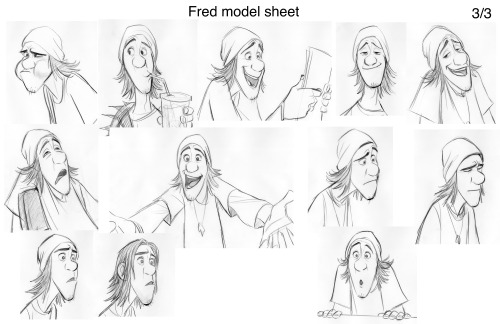 disneyanimation: The many faces of Fred by Jin Kim, Big Hero 6 character design supervisor.