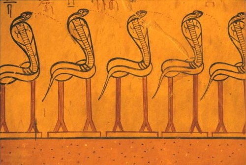 Selection of 741 gods from the Underworld, or the Amduat, detail from antechamber of the Tomb of Thu