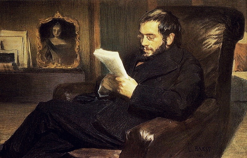 Leon Bakst (Grodno 1866 - Paris 1924), Portrait of Alexander Benois, watercolour