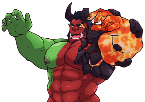 Orctober Sticker MyronEterniOrctober commission for   MyronEterni a huge demon orcmore orcs pics to 