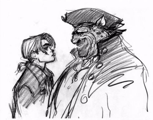  I don’t know if you know but; here’s an official concept art picture from the Treasure Planet dvd featuring Jim and Silver. I’m sure this’ll make your day. {Just to let people know - I DID NOT DRAW THIS. THIS IS AN OFFICIAL CONCEP